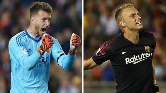 Neto y Jasper Cillessen