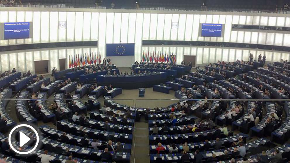 Plenario del Parlamento Europeo, en Estrasburgo.