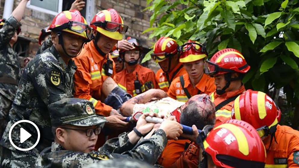 Varias víctimas mortales tras dos seísmos al sur de China @AFP