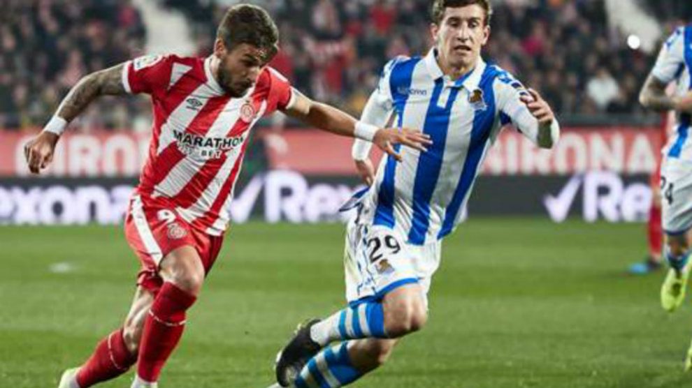 Portu en un partido contra la Real Sociedad