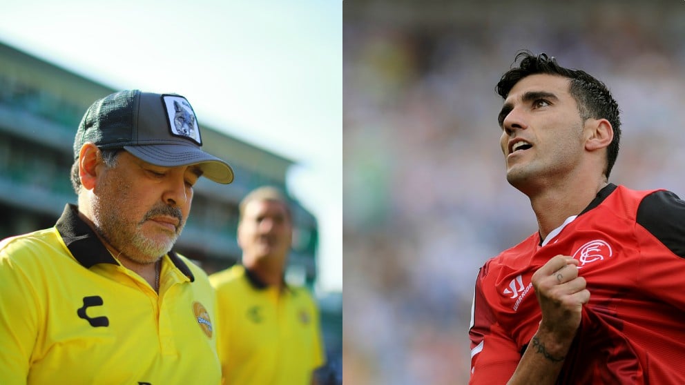 Diego Armando Maradona y José Antonio Reyes.