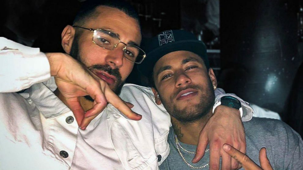 Benzema posa con Neymar. (Instagram)