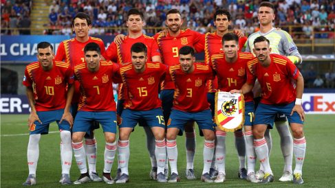 El-once-con-el-que-España-debutó-ante-Italia-en-el-Europeo-Sub-21-(Getty)