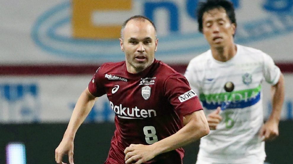 Andrés Iniesta con el Vissel Kobe (AFP)