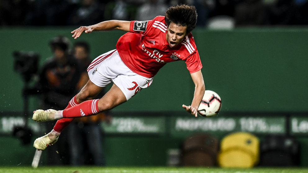 Joao Félix con el Benfica (AFP)