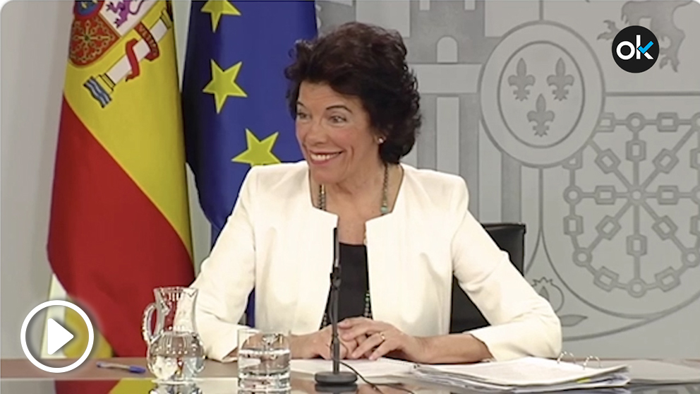 Isabel Celaá, portavoz del Ejecutivo en funciones.