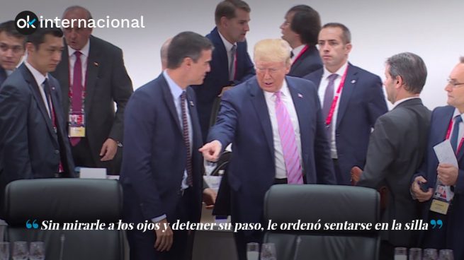 Trump le ordenó sentarse, y se sentó. La sumisión de Pedro Sánchez