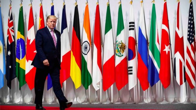 Trump llegando al G20.