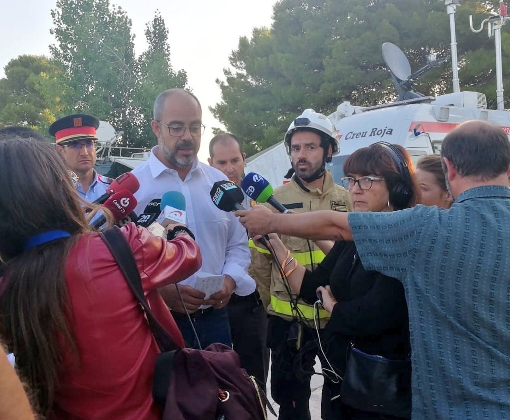 Consejero de Interior en la zona del incendio de Tarragona @EP