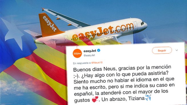 EasyJet pide a los independentistas que se quejen en español: «No entiendo el idioma en el que escribe»