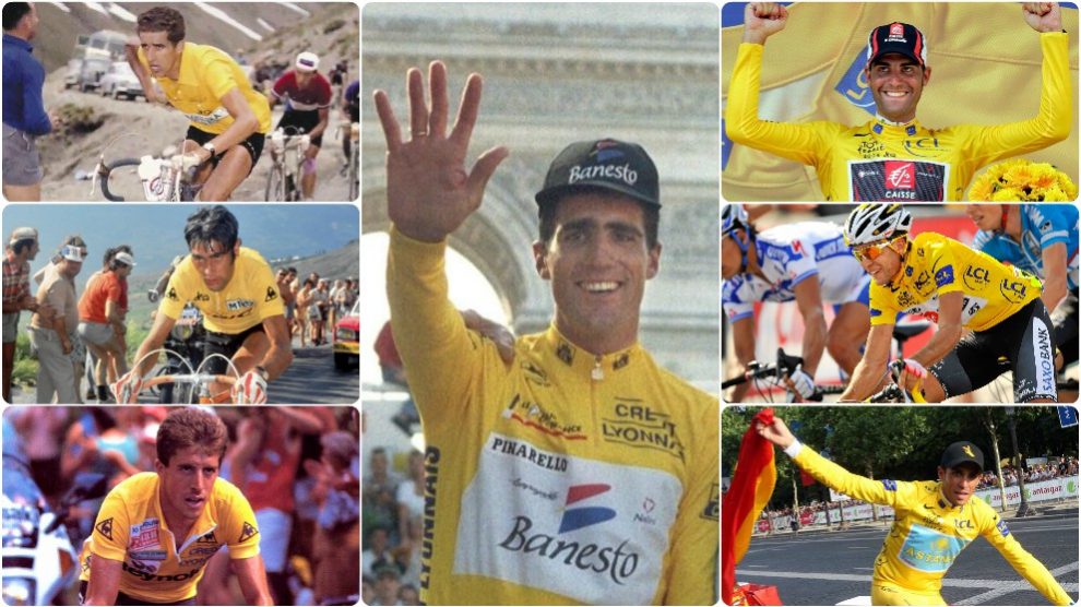 Los siete ganadores españoles del Tour de Francia.