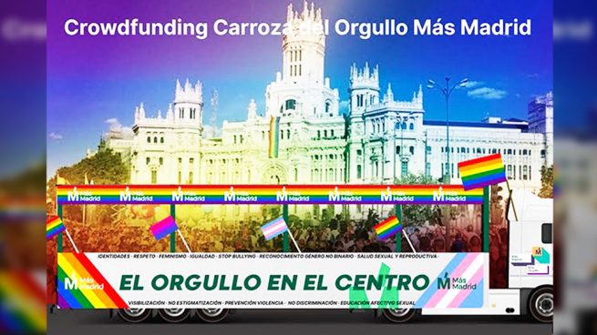 Carmena y Errejón recaudan 10.000 € para su carroza del Orgullo y piden 2.300 € más para propaganda