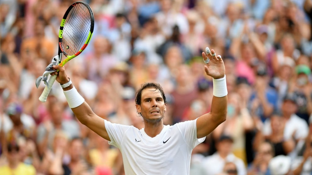 Nadal celebra el triunfo. (Getty)