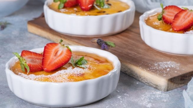 Receta de natillas con frutas al microondas