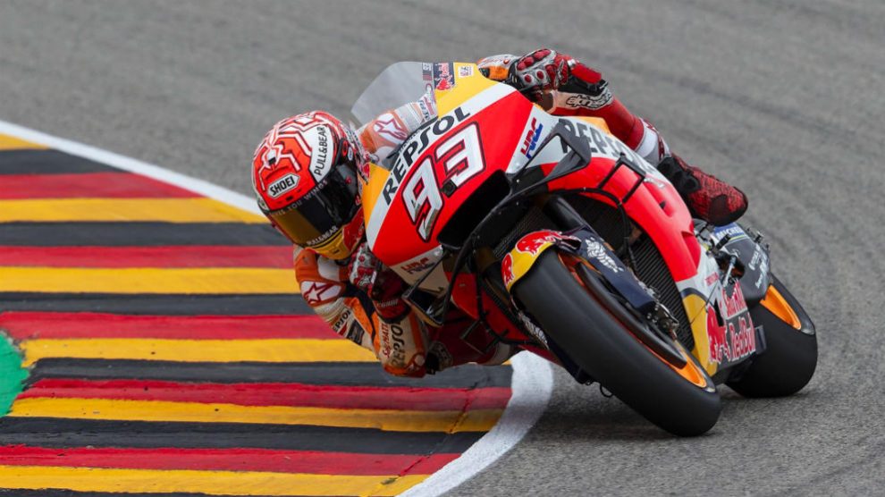 Marc Márquez sigue siendo un piloto intratable en Alemania.