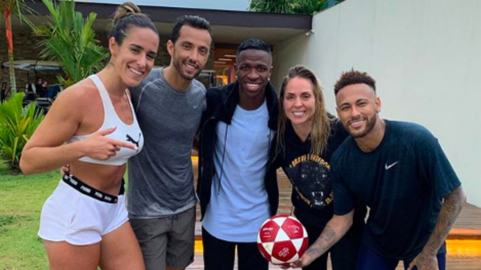 Neymar y Vinicius, juntos en Brasil. (Instagram)