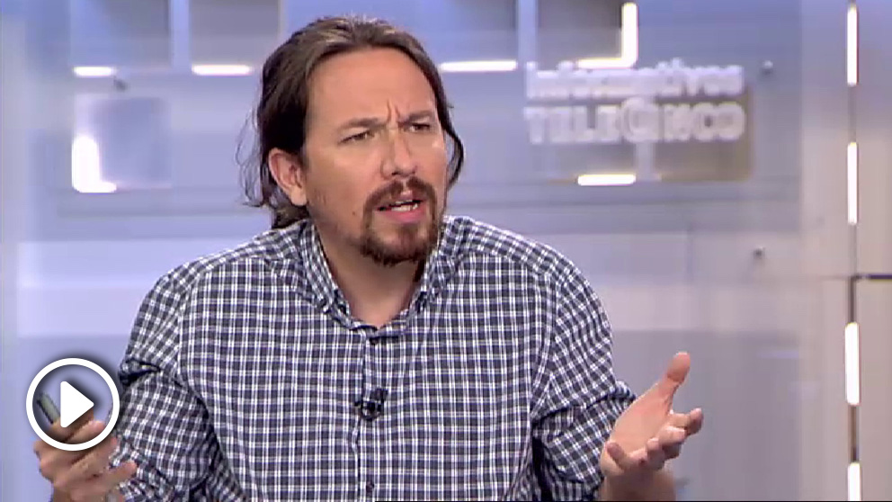 Pablo Iglesias durante su entrevista en Telecinco.