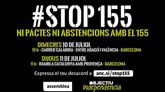 La ANC convoca una protesta contra JxCAT por el acuerdo con el PSC en la Diputación de Barcelona