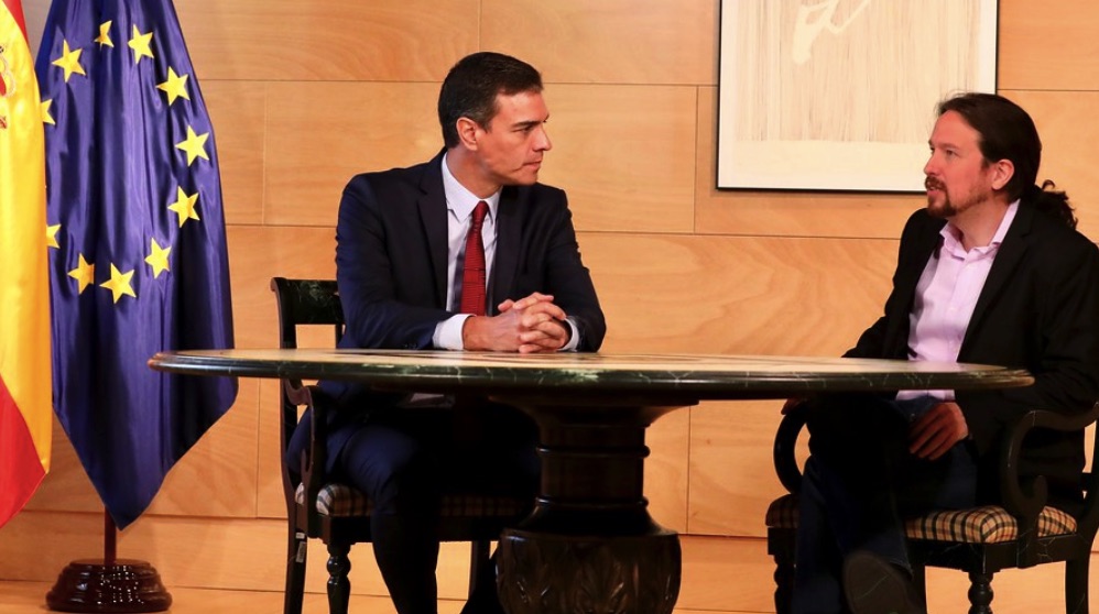 Pedro Sánchez con Pablo Iglesias. (Foto. PSOE)