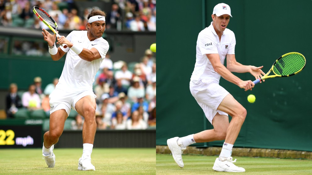 Rafael Nadal y Sam Querrey. (Getty)