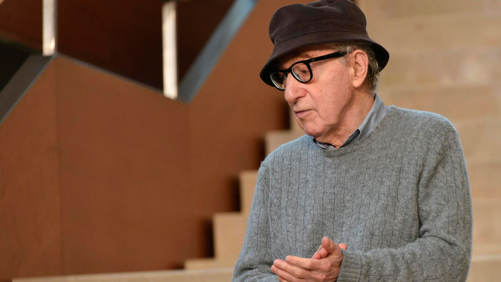 El director de cine Woody Allen durante la presentación de su próxima película en San Sebastián, ciudad donde se desarrolla la trama y donde se encuentra en pleno rodaje. Foto: EP
