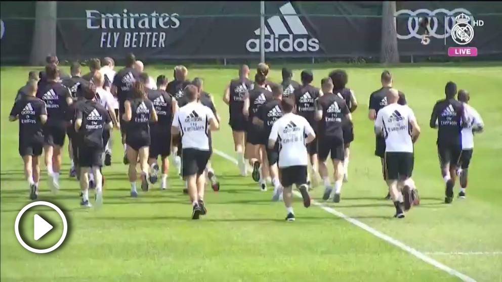 Primer entrenamiento del Real Madrid en Montreal.