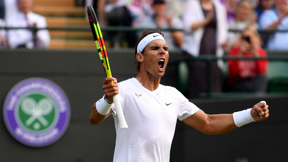 Rafa Nadal celebra su victoria ante Querrey. (Getty)