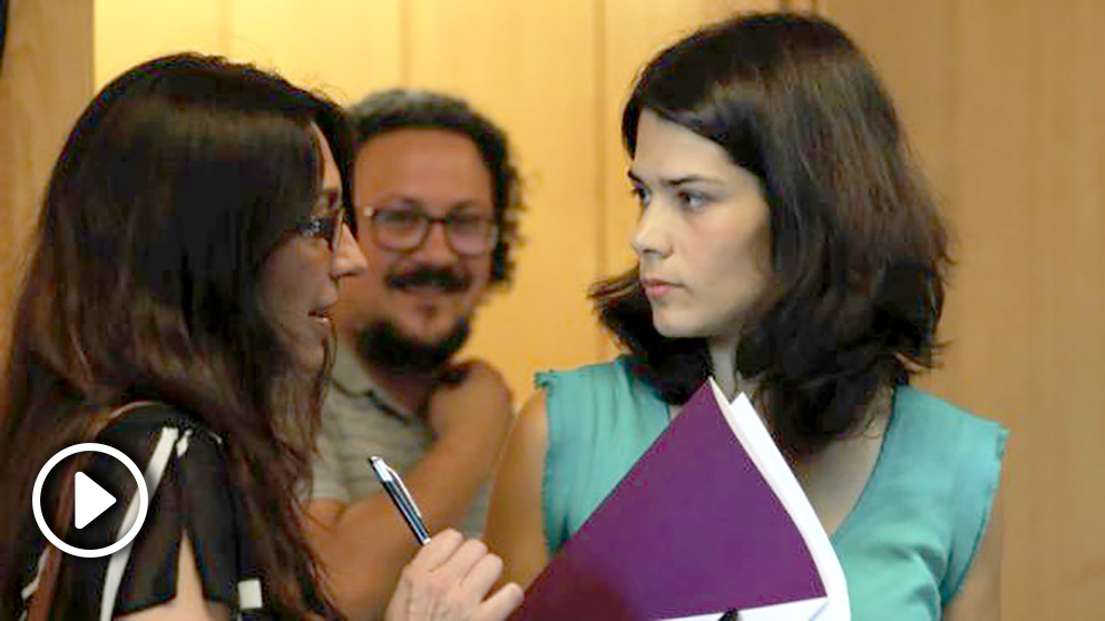 Isabel Serra (Podemos) en la Asamblea de Madrid. (Foto. EP)