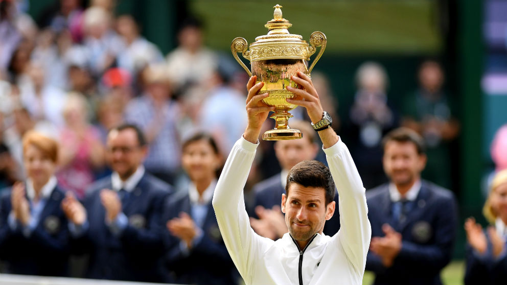 Djokovic celebra Wimbledon. (Getty)