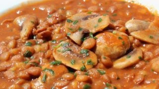 Lentejas con champiñones