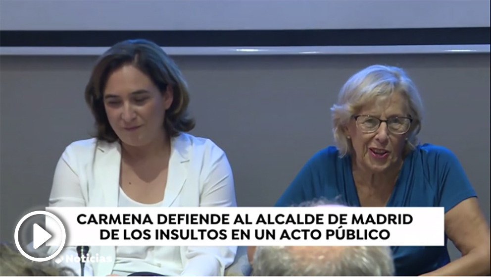 Manuela Carmena defiende a Almeida ante una periodista que le llama «carapolla».