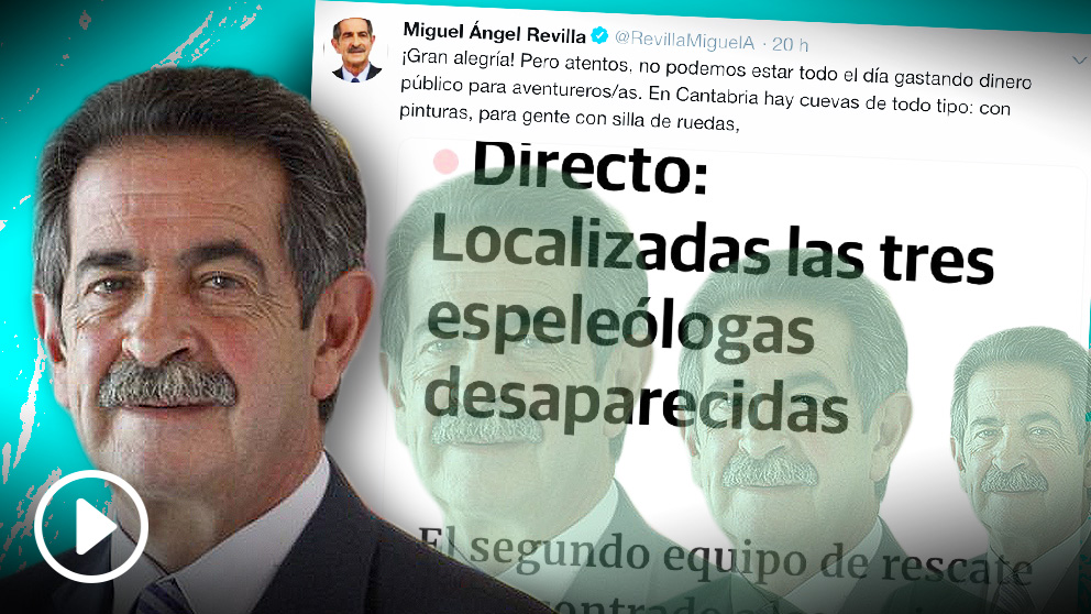 El tuit de Miguel Ángel Revilla sobre las espeleólogas rescatadas.
