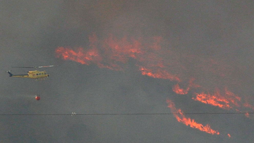 Incendio en Benejama (Alicante). Foto: EFE
