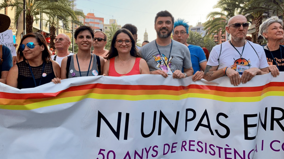 Monica Oltra, líder de Compromís, en el Orgullo Gay de Alicante @Twitter
