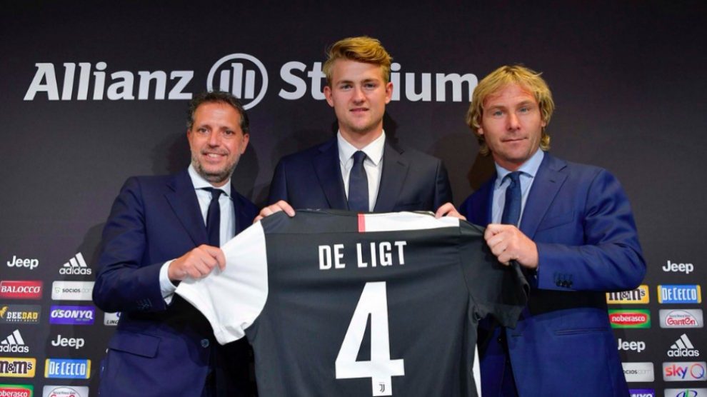 De Ligt, en su presentación como jugador de la Juventus.