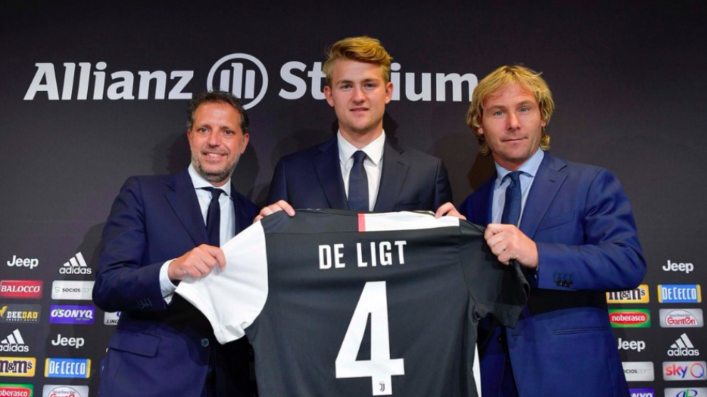 De Ligt, en su presentación como jugador de la Juventus.
