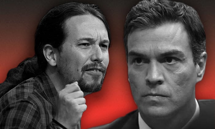 Pablo Iglesias y Pedro Sánchez.