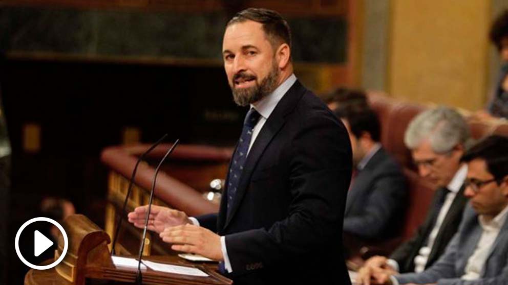 Santiago Abascal en su primera intervención desde la tribunal del Congreso de los Diputados