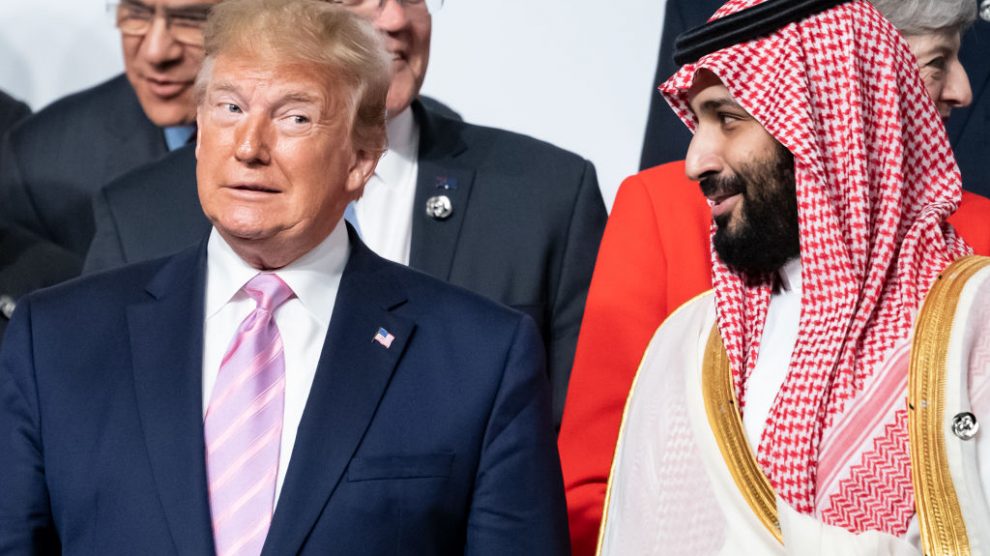Donald Trump con Mohamed Bin Salman @Getty