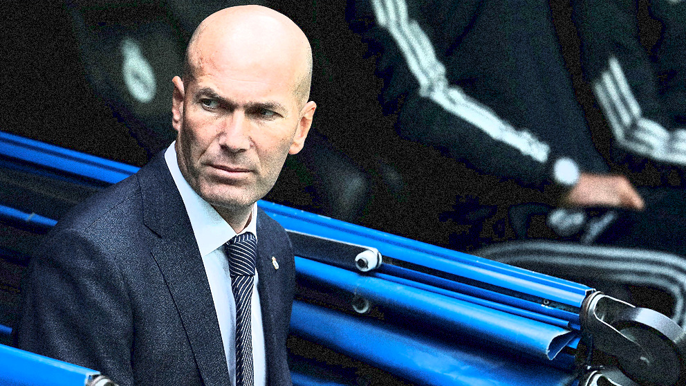 Zidane, durante un partido del Real Madrid.