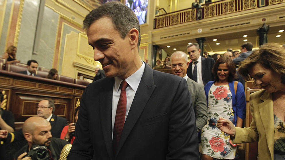 Pedro Sánchez en el Congreso de los Diputados. (Foto: Francisco Toledo).