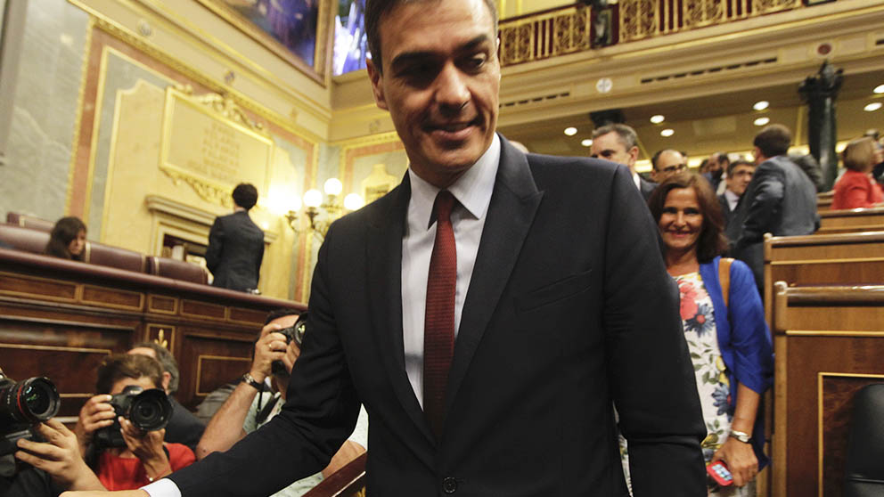 Pedro Sánchez en el Congreso de los Diputados. (Foto: Francisco Toledo).