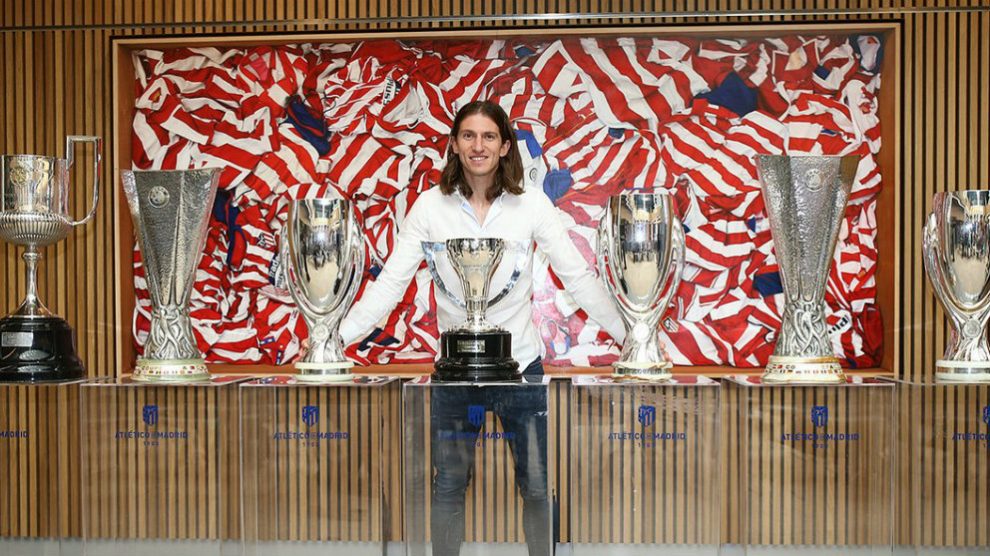 Filipe Luís en su despedida del Atlético de Madrid (@Atleti)