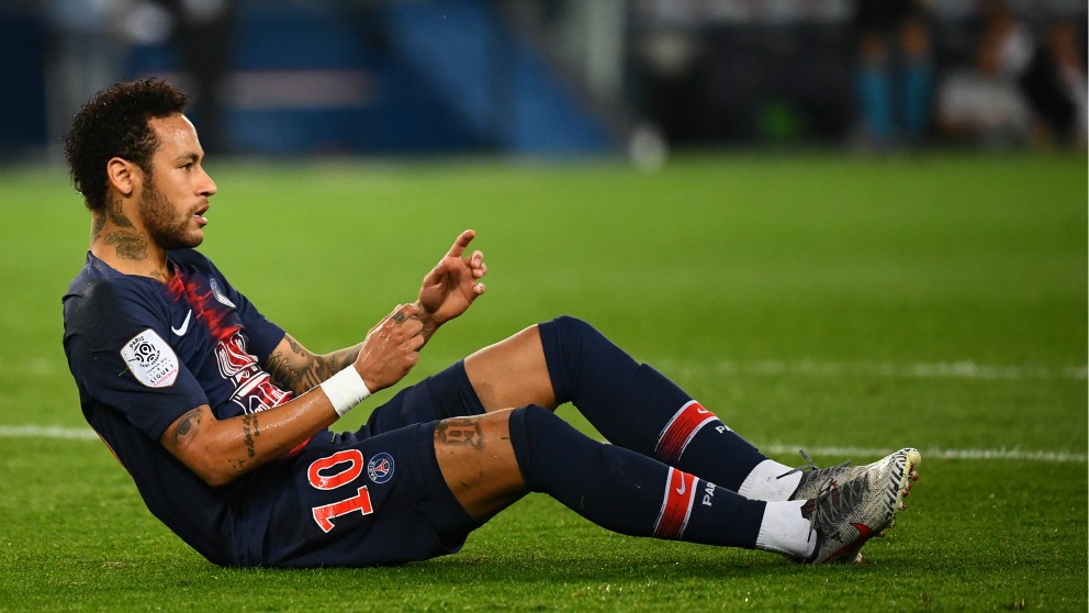 Neymar, en un partido con el PSG. (AFP)