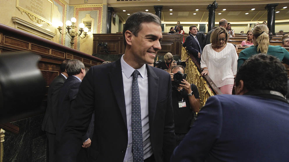 Pedro Sánchez en el Congreso de los Diputados. (Foto: Francisco Toledo).