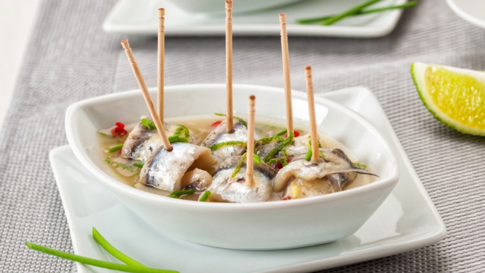 Sardinas con cebolla