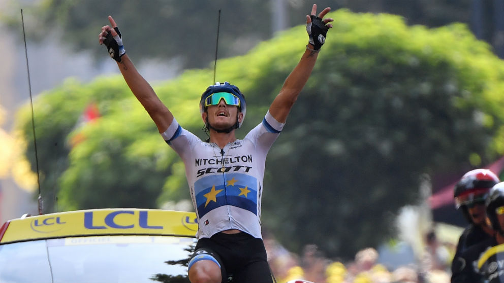 Matteo Trentin hizo una exhibición en el Tour de Francia. (AFP)