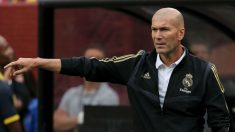Zidane, durante el Real Madrid – Arsenal.