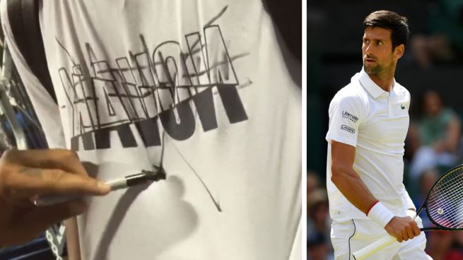 Kyrgios ‘destroza’ la camiseta a un fan de Djokovic y manda un mensaje al serbio