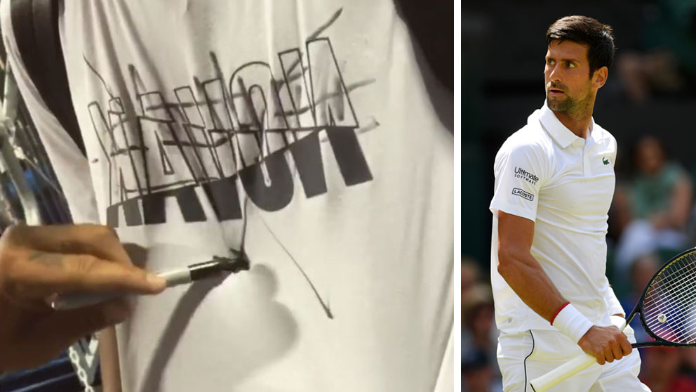 Así-dejó-Nick-Kyrgios-la-camiseta-de-un-seguidor-de-Djokovic-que-le-pidió-un-autógrafo (Captura de Instagram / Getty)